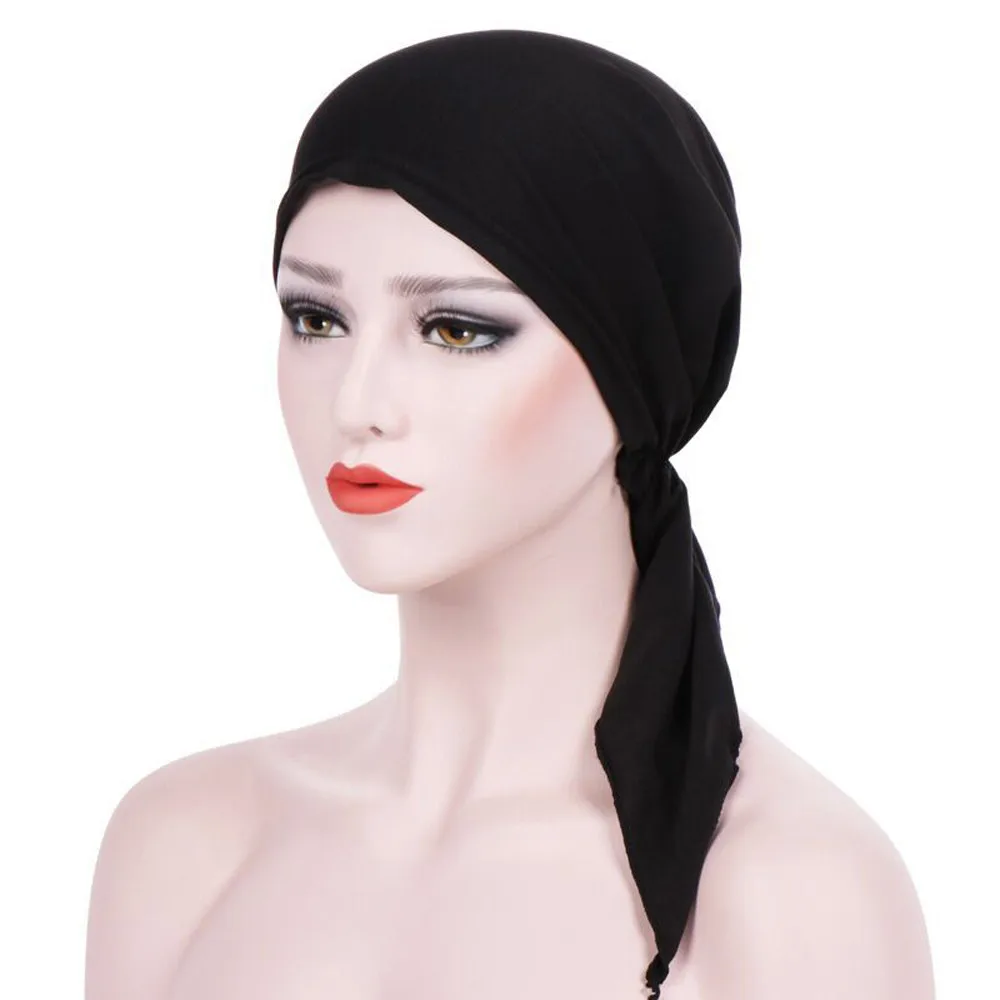 Горячая мода мусульманская женщина внутренние хиджабы Шапки тюрбан головы шапка шляпа шапочка для девушек аксессуары для волос