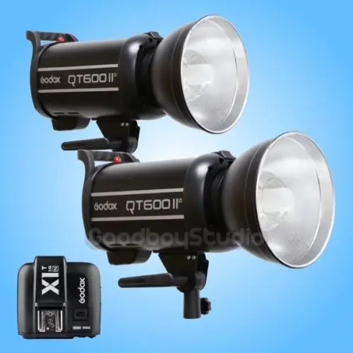 

2PCS Godox QT-600IIM 600W 2.4G Studio Strobe Flash Light + X1T-C / X1T-N / X1T-S Transmitter for Nik0n Can0n S0ny 200~240V
