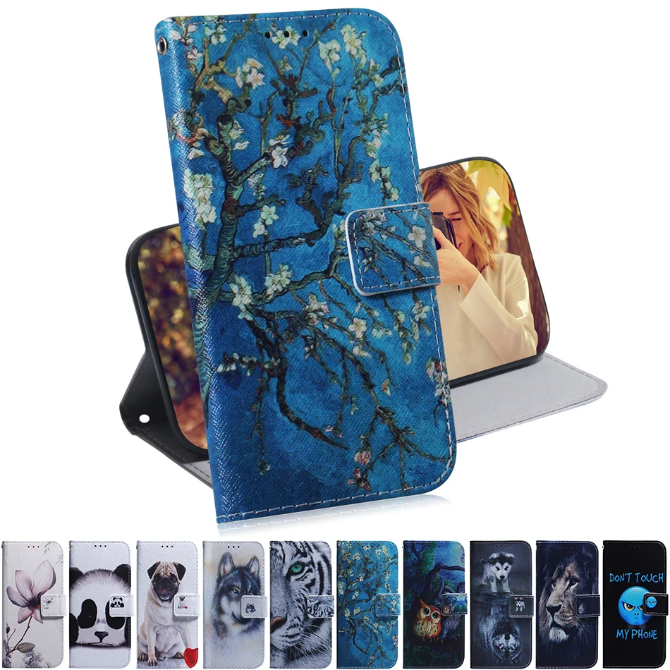 

Apricot Tree Flip PU Leather + Wallet Cover Case For Coque Asus Zenfone Max Plus ZB570TL Pro M1 ZB601KL ZB602KL ZS620KL ZE620KL