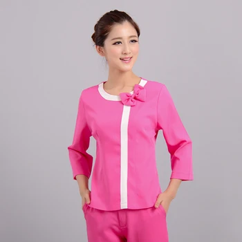 

Medical uniforms 2019 nursing scrubs Clothes For Beauty Shop Short Sleeve Doctor Clothing uniformes hospital women Work dress