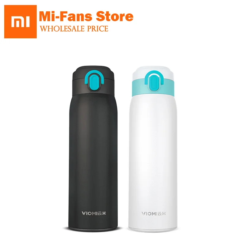 

Original Xiaomi mi Mijia VIOMI Thermos Cups Stainless Steel Vacuum 24 Hours Flask Water Smart Bottle Thermos Single Hand ON D5