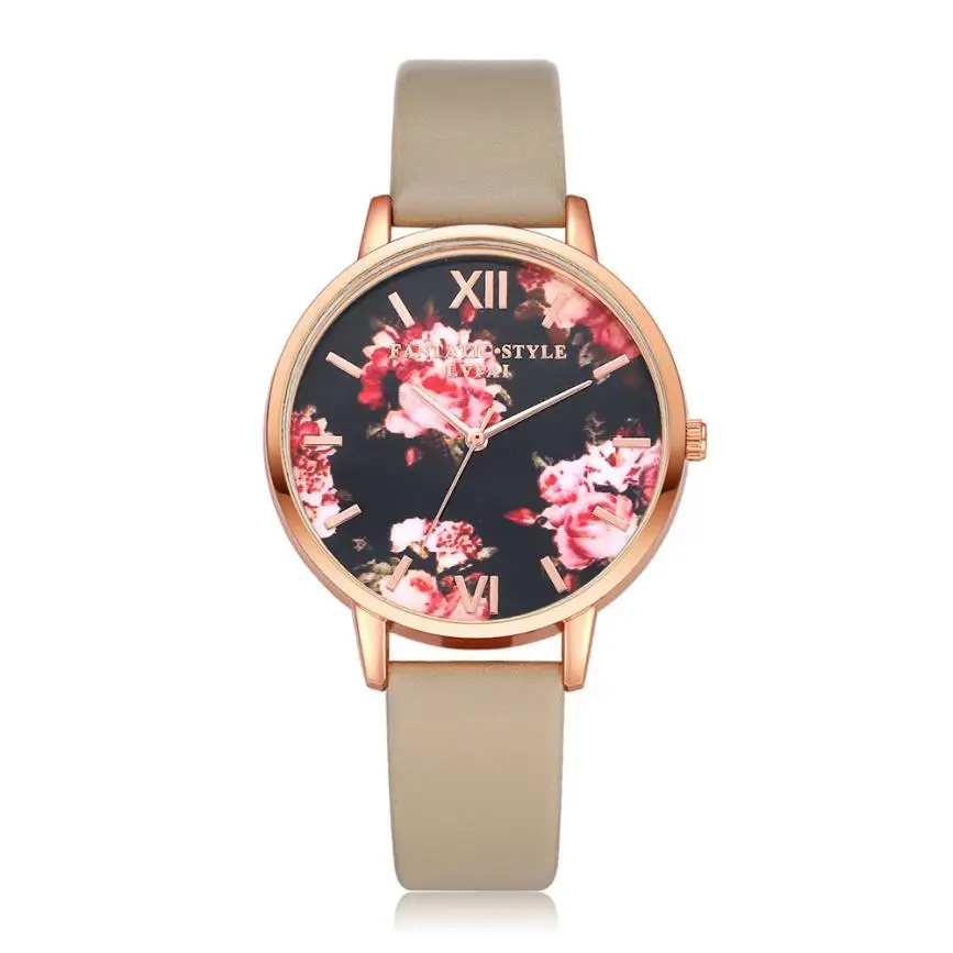 Часы женские роскошные часы LVPAI повседневные часы с кожаным ремешком Аналоговые женские часы Женские кварцевые наручные часы# D - Цвет: E