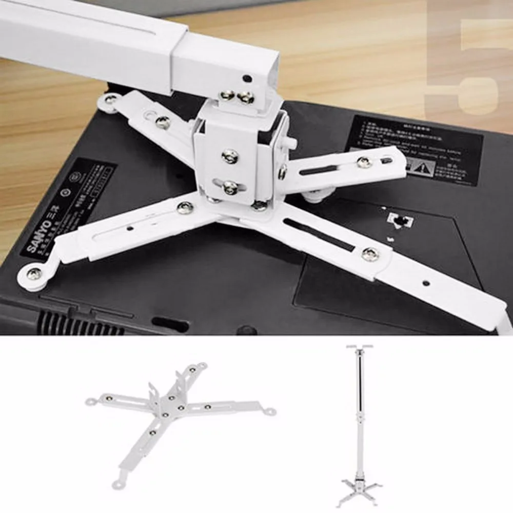 Universal Projector Bracket Retractable Extendable Adjustable Ceiling Mount Wall Bracket 5kg Loading Capacity Hanging Bracket