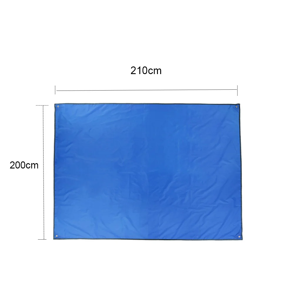 Waterproof Outdoor Camping Mat Beach Picnic Blanket Foldable Ground Cover Pad Floor Tarp Tent Footprint(Green 100*150 - Color: Blue 210 200