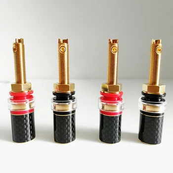 

Viborg BP614G Pure Copper Carbon Fiber Gold Plated Audio Binding Post Speaker Terminal for Amplifier