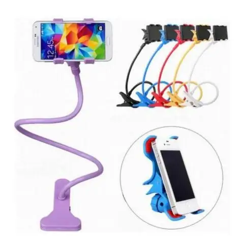

Lazy Cell Phone Holder Flexible Clip Universal 360 Degree Rotating Mobile phone Holder Desktop For SmartPhone