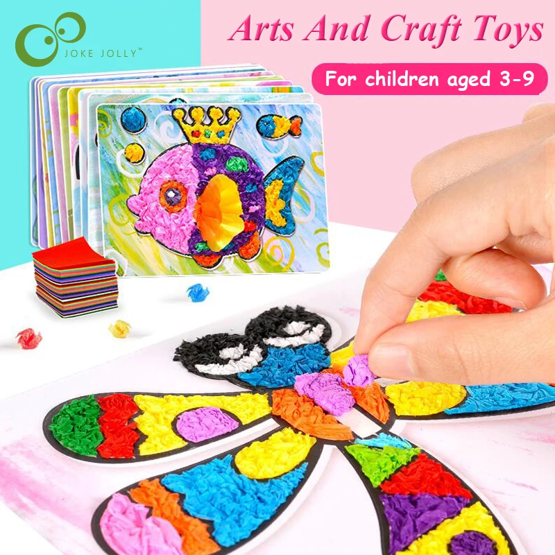 

DIY Cartoon Crafts Toys For Children Felt Paper Handicraft Kindergarten Material Funny Arts And Craft Gift for Boy Girl GYH