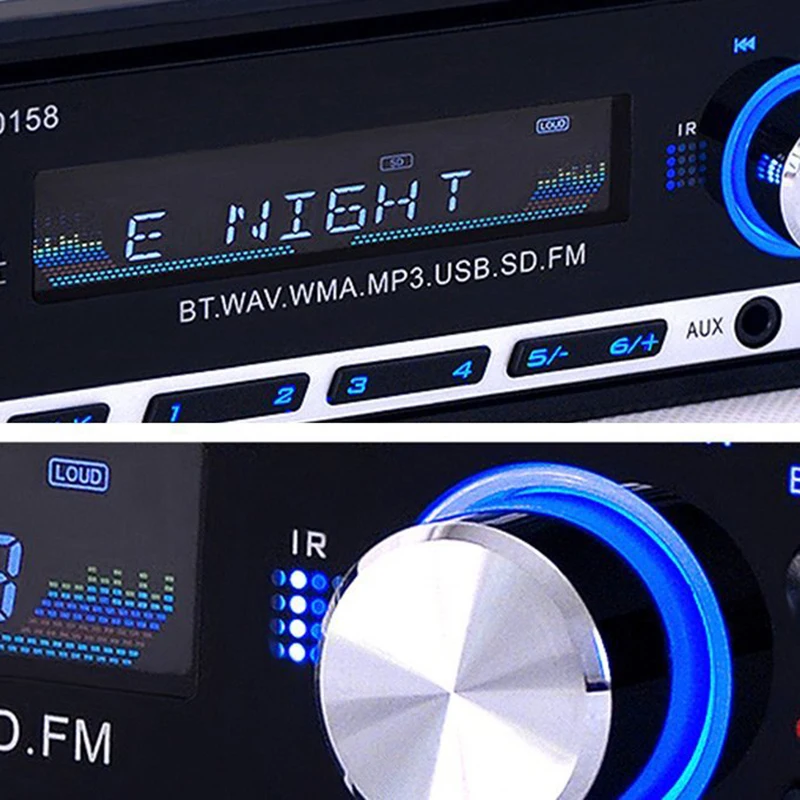 JSD-20158 12 в Bluetooth V2.0 автомобильный аудио стерео MP3-плеер в тире fm-радио приемник Поддержка USB AUX вход с пультом дистанционного управления