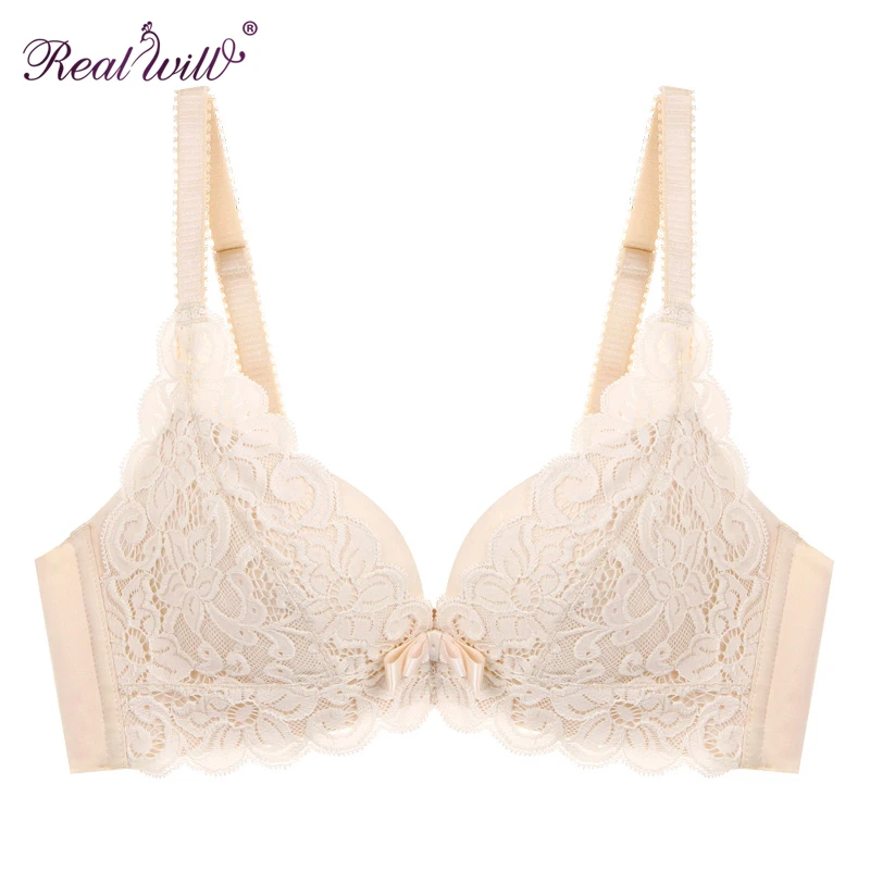 Realwill New Gold Mark Seamless Bra with Cotton Lace Cover Women's ...