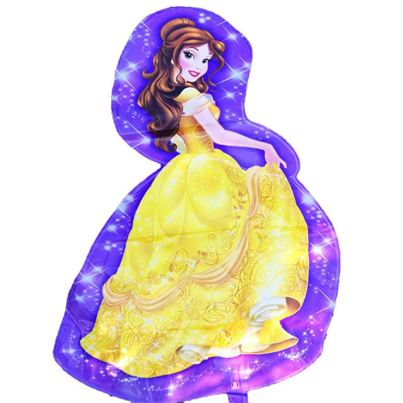 

95x55cm mylar party balloons Princess Belle wedding birthday party decoration personalized cartoon character balloons