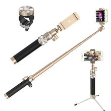 Fashion Extendable Self Selfie Stick Handheld Monopod+Clip Holder+Bluetooth Shutter Remote Controller for iPhone/Android Phone