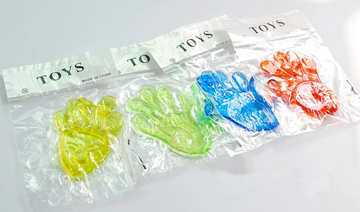 10pcs Novelty Children Kids Birthday Party Favors Supply Mini Sticky Jelly  Slap Squishy Hands Funny Jokes Toys Gifts