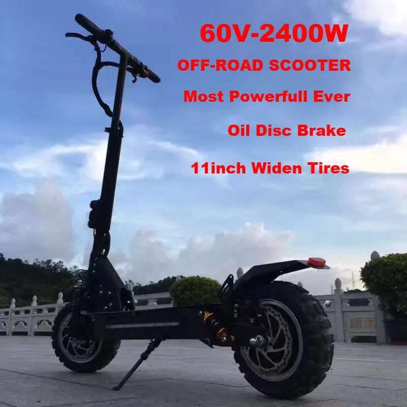 

11inch off road footpad mobility kick scooter smart electric scooter with front and rear suspension