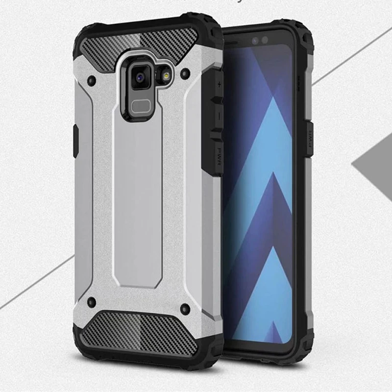 

Luxury High Quality Soft Silicon + PC Hard Armor Anti-knock Back Cover Fitted Case For Samsung Galaxy A5 2018 A530 A530F A530H