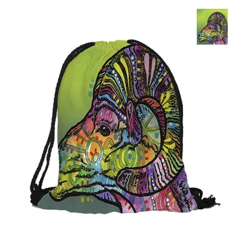 

Goat Printing Drawstring Backpack For Beach School Shopping Fashion Polyester Bags Women Men Pouch Backpacks Shoulder Bag