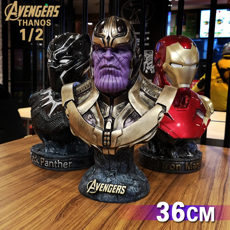 

Marvel Comics 1:2 Scale 36CM Thanos Statue Resin Statuette Collectible Action Figure Home Decor Cosplay Accessory Gifts For Men