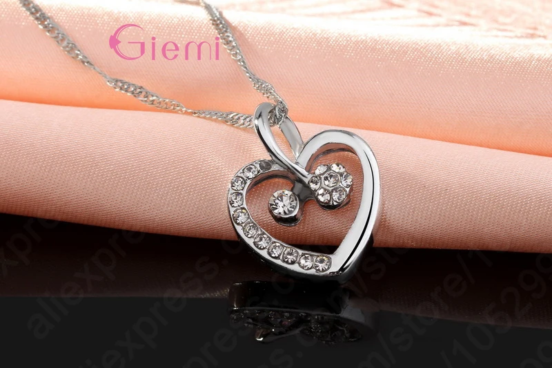 JEXXI-Elegant-Women-Accessories-925-Sterling-Silver-Cubic-Zircon-Heart-Pendant-Necklace-Free-Shipping