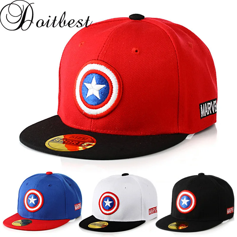 

Doitbest 2-8 Years Summer Children Baseball Cap Boys Girls Captain pentagram Snapback adjustable Kids Hip Hop Hat Sun cap