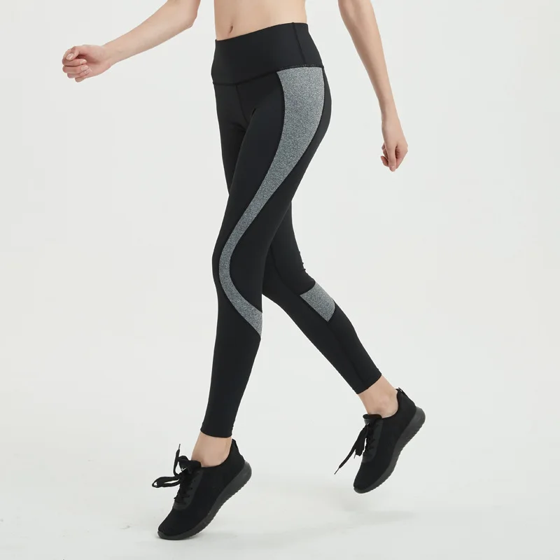 

Women Sexy Elastic Band Patchwork Yoga Pants, Hight Waist Sports Leggings Trousers Elastic Slim Running Tights Training Leggings