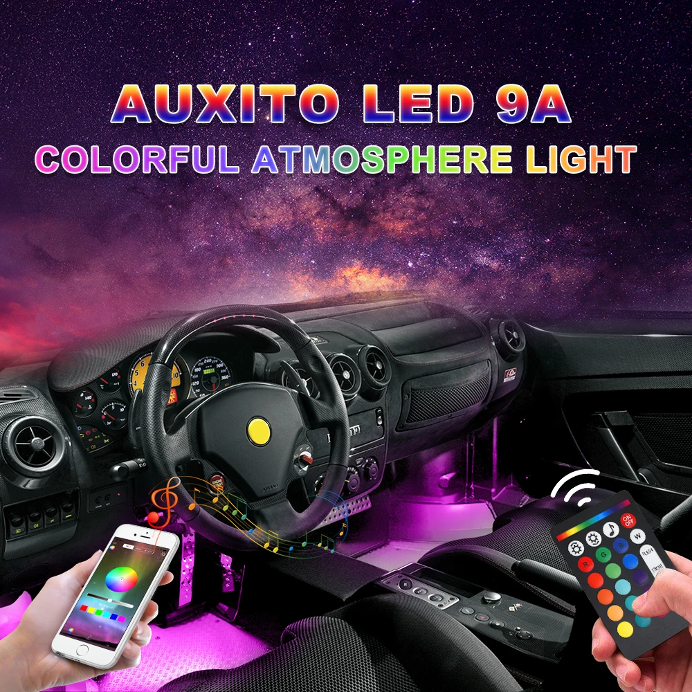 

4Pcs/Set LED Atmosphere Light RF Remote Control 5050 SMD App Control for BMW e46 e90 e60 e39 e36 e87 x5 e53 e70 f30 e30 f10 e92
