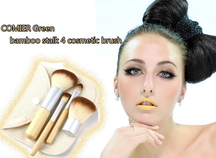 

1set/4Pcs Professional Foundation Make up Bamboo Brushes Kabuki Makeup Brush Cosmetic Set Kit Tools Eye Shadow Blush Brush qp