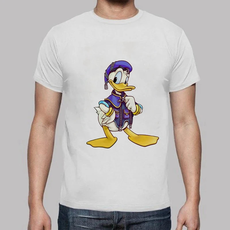 

Donald Duck Daisy Duck Minnie Pluto Cartoon Printing Summer Plus Size Loose O-NECK Modal Short Sleeve Mens Tshirt Fashion Casual