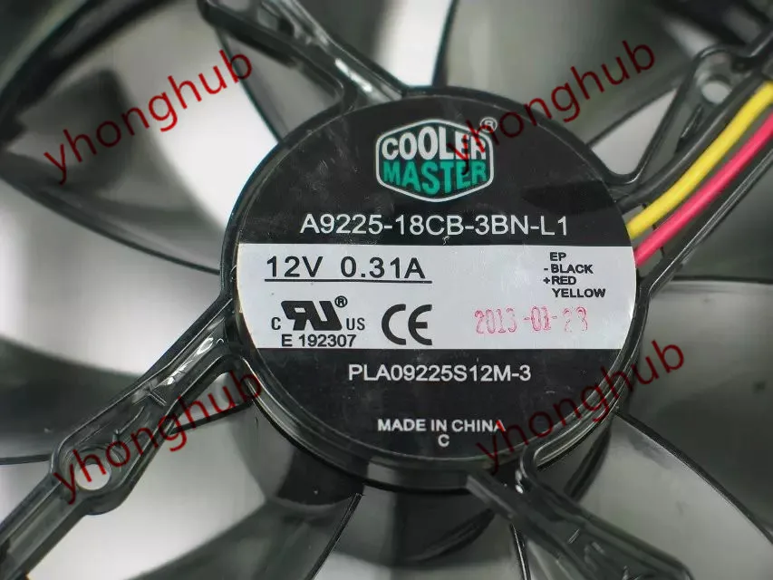 Мастер A9225 18CB 3BN L1 DC 12V 0.31A 3 провода Размеры: 90x90x25mm вентилятор охлаждения|cooling fan|fan
