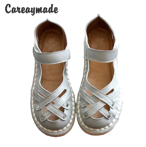 New 2016 summer,Genuine Leather Sandals,pure handmade white shoes ,the retro art mori girl Flats shoes,fashion Doll shoes. New 2016 summer,Genuine Leather Sandals,pure handmade white shoes ,the retro art mori girl Flats shoes,fashion Doll shoes.