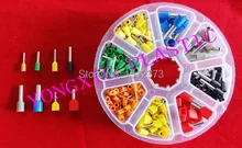270PCS/box 8 size 7 color insulated cord end terminal Bootlace cooper Ferrules kit set Wire Copper Crimp Connector Pin