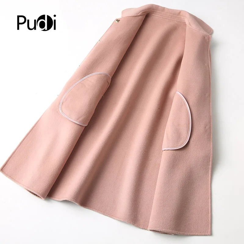 Col Fox A38517 Pudi Chaud De Fourrure Laine Hiver Pardessus D'hiver pink Réel Femmes Beige Veste Automne Manteau 2018 pdxxwz18