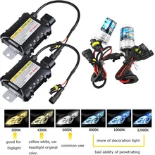 35 Вт/55 W 12 V ксеноновая лампа автомобильная лампа H1 H3 H7 H11 9005 9006 4300 k 5000 k 6000 k 8000 k HID тонкий балласт для ксенона фары 1 комплект