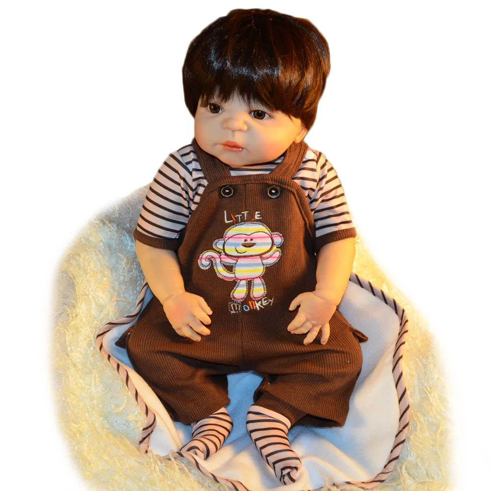 

22'' 55 Cm Reborn Doll Full Body Soft Silicone Realistic Newborn Reborn Babies Dolls for boy's Toys Reborn bonecas