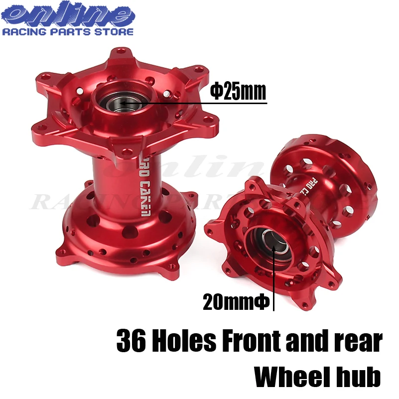

Red CNC Full Set Front Rear Wheel Hub 36 Holes For HONDA CR125/250 2002-2007 CRF 250 CRF450R/X 2002-2012