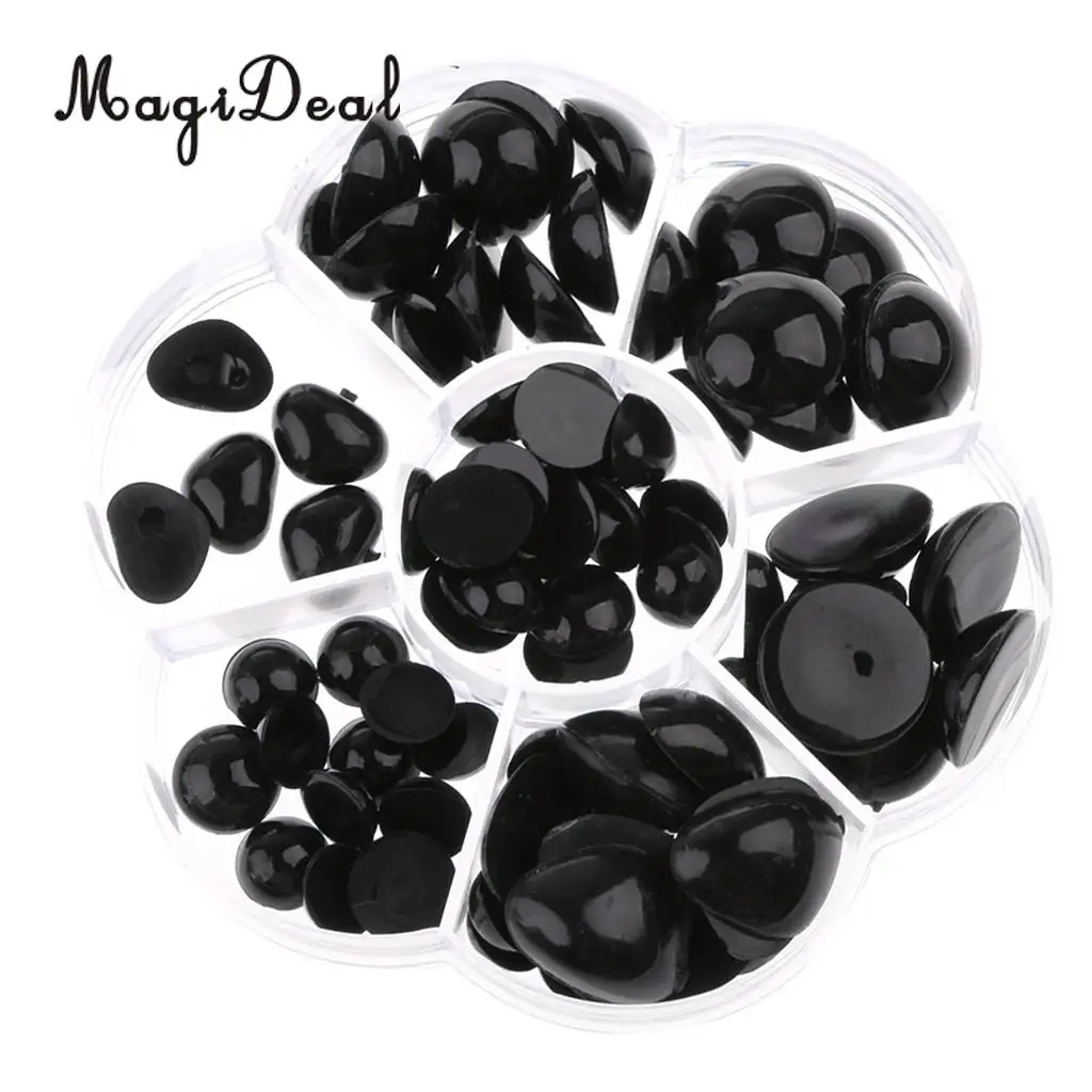 80Pcs Plastic Safety Doll Eyes Nose for Teddy Bear Dog Plush Animal Dolls Craft DIY Accessories Toys