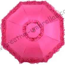 Арочные принцесса зонты, 8 К ребра, три раза черный зонтики, ветрозащитный, границы шнуровка, карман зонтики, УФ-защиты