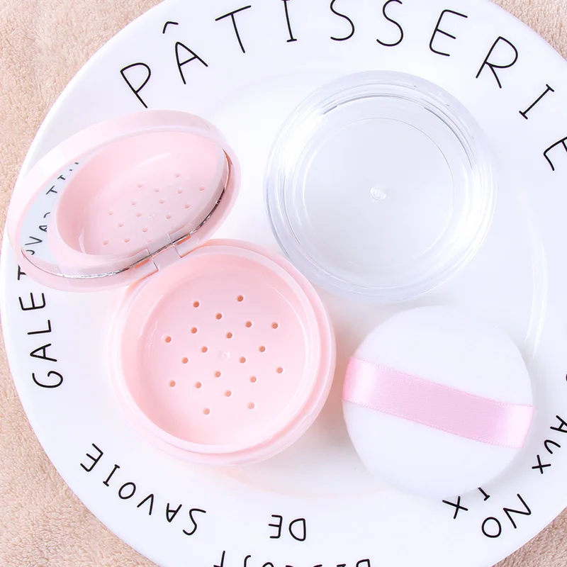 30G empty loose powder jar With The Grid Sifter Puff Packing Container