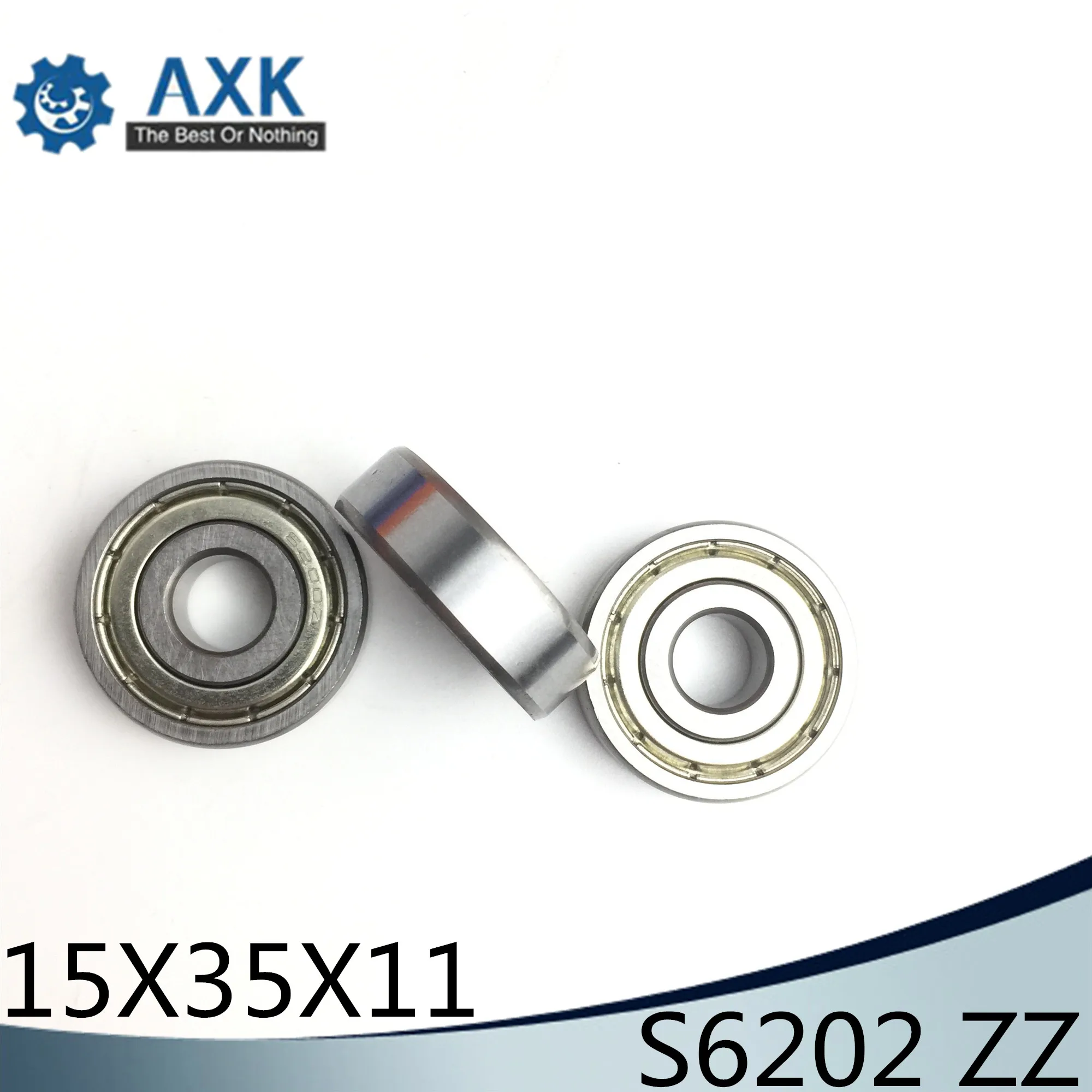S6202ZZ подшипник 15*35*11 мм (10 шт.) ABEC-1 S6202 Z ZZ S 6202 440C Нержавеющая сталь S6202Z мяч подшипники