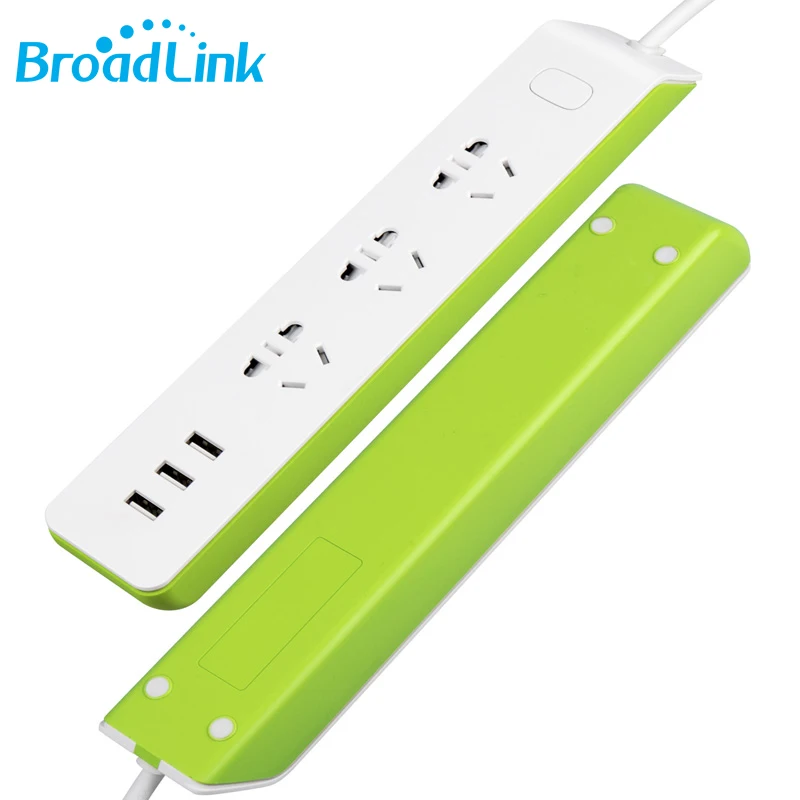 Pаспродажа Broadlink MP2 Wi Fi Мощность розетку, Беспроводной удаленного Управление умный дом Мощность розеток 3 розетки с 3USB быстрой зарядки 2.1A