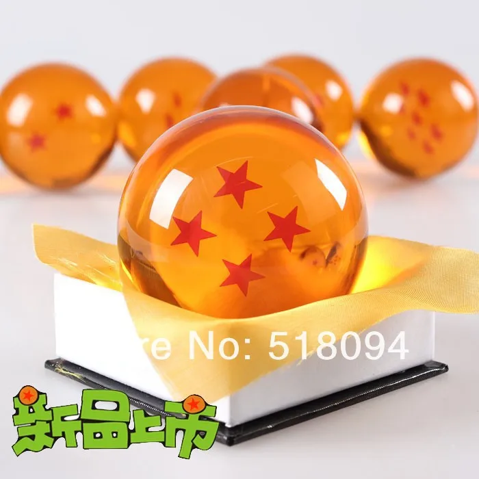 

Japanese Anime Dragon Ball Z Crystal Ball Big Four/4 Star Dragon Ball 7cm Rubber Material New in Box Wholesale/Retail