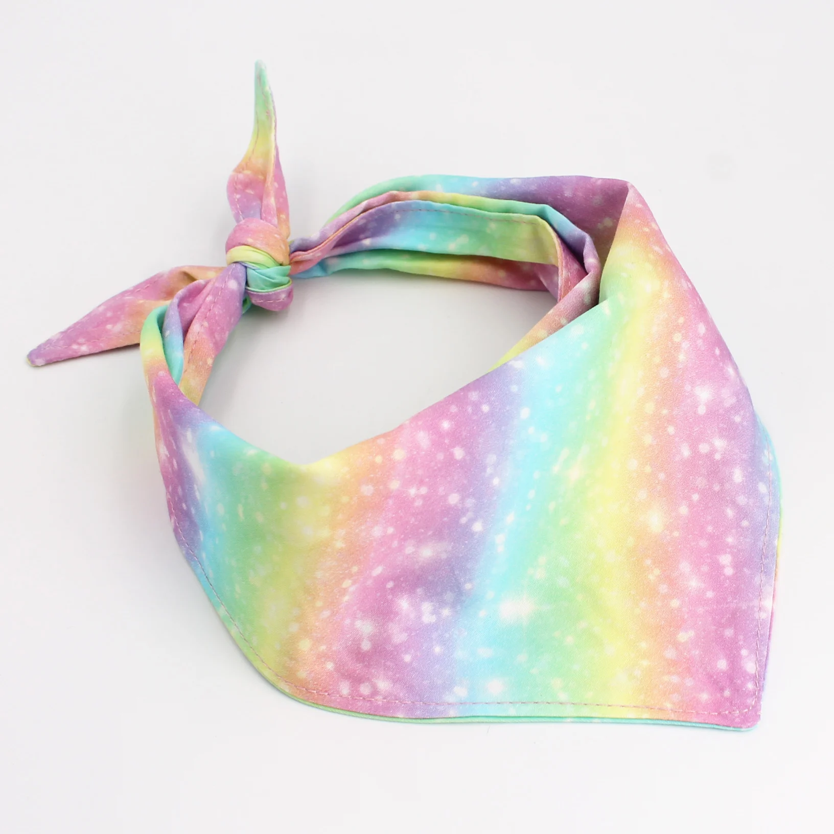 rainbow Dog Collar Bow Tie with Metal Buckle Big and Small Dog&Cat Collar Pet Accessories