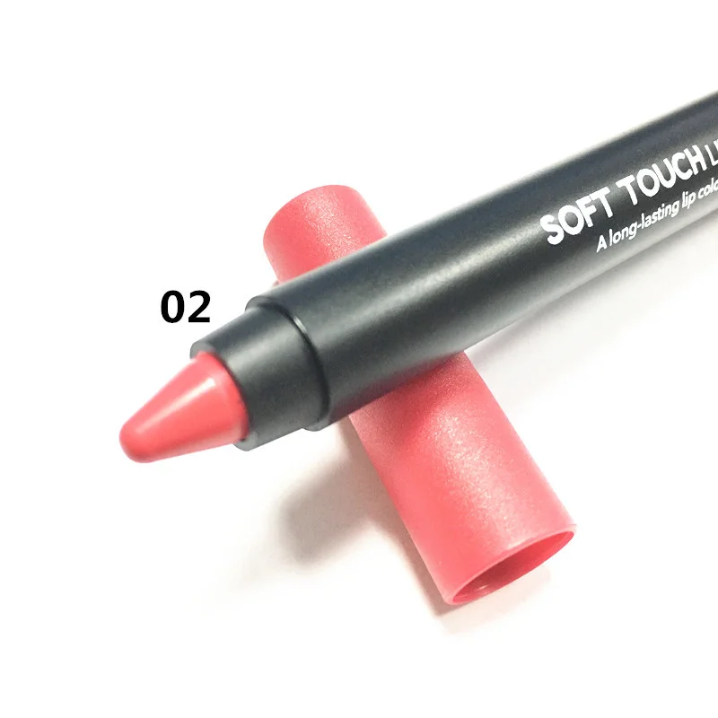 Новейший топовый мягкий карандаш для губ, стойкий водостойкий матовый карандаш для губ 16 популярных цветов плюс 1 шт. точилка - Цвет: 02