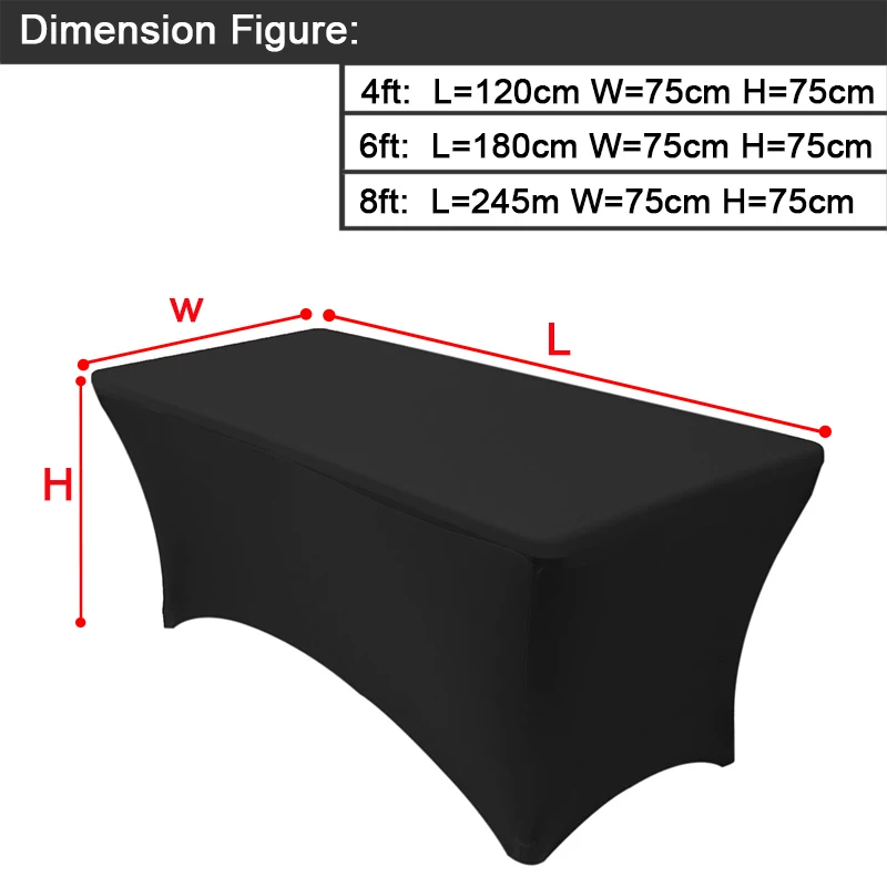  5pcs/lot Rectangular Stretch Tablecloth-Spandex Bed covers Tight Table Cover Tradeshows Vendors tab