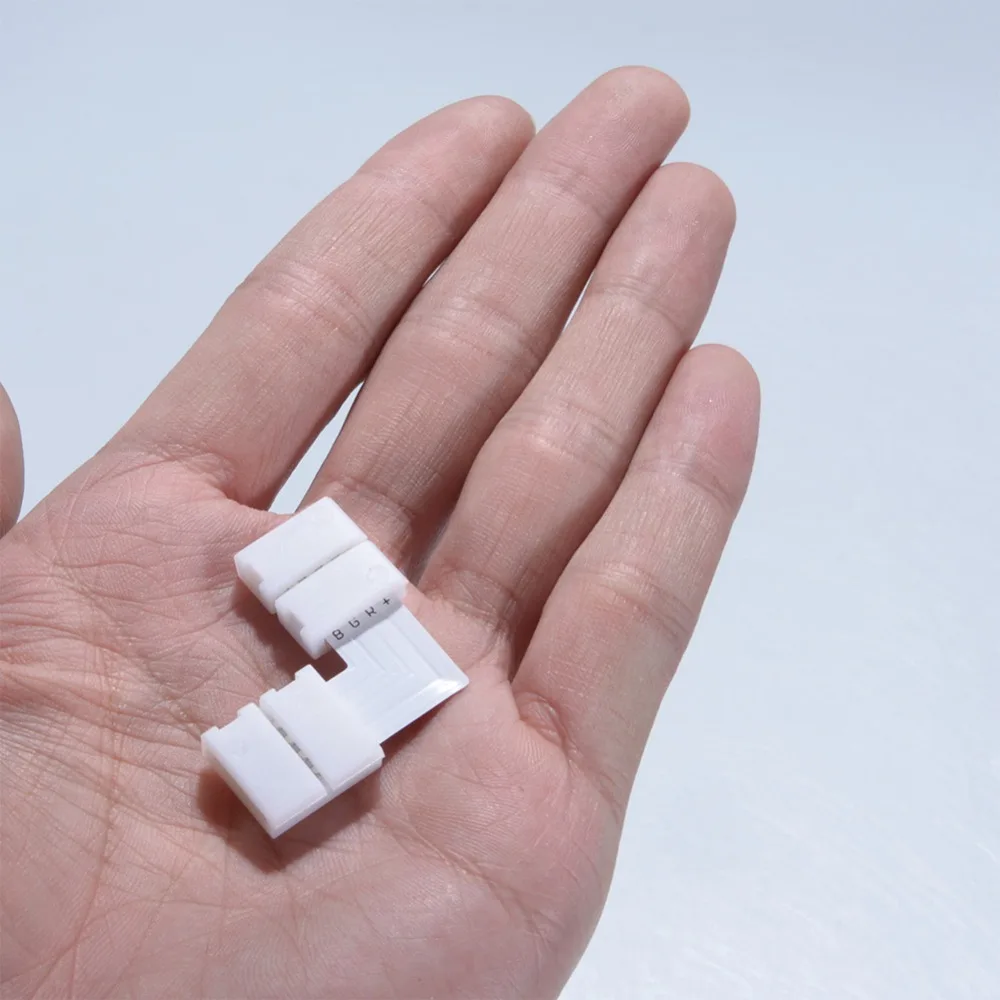 Adeeing 5 шт./лот 10 мм 4pin l образная Светодиодная лента разъем провода для 5050