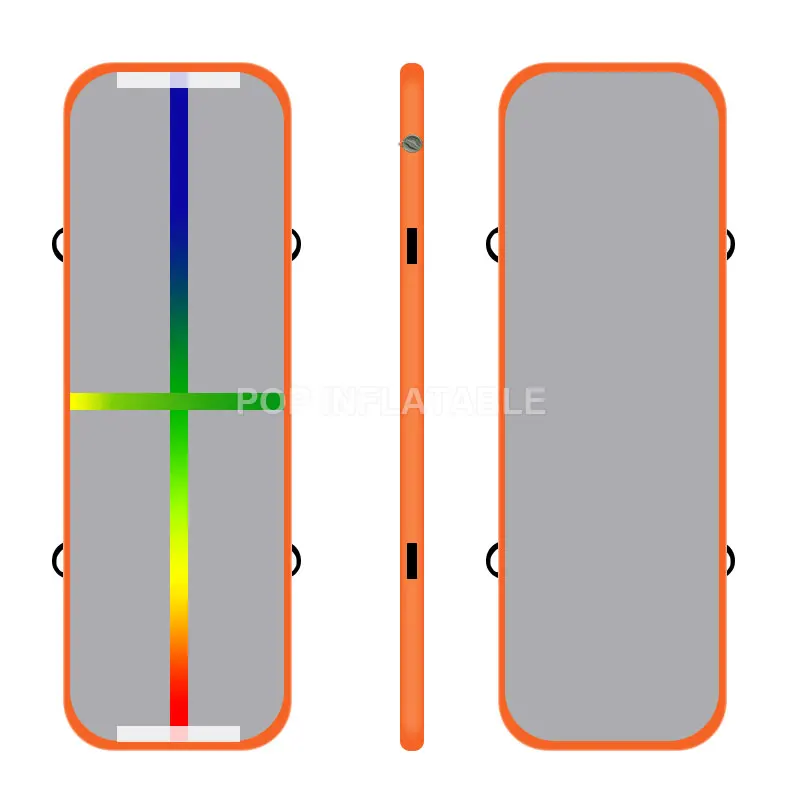Надувной гимнастический AirTrack Tumbling воздушный трек напольный 3 м батут электрический воздушный насос для домашнего использования/тренировок/Черлидинга/пляжа - Цвет: Orange - Rainbow