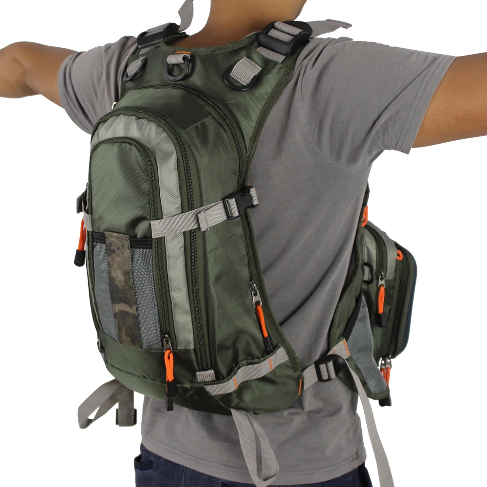 Colete de Pesca com Mosca Ajustável dos Homens Multifuncionais ao ar Nova Pacote Bolsos Livre Caça Pesca Malha Colete Peixe Mochila Saco Acessório 13 Novos homens ajustáveis voar colete de pesca