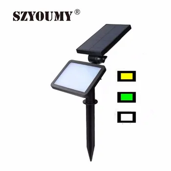 

Szyoumy 48led Solar Power Garden Lamp Spotlight Outdoor Lawn Landscape Waterproof Light High/Mid/Low/Strobe/Slow Flash