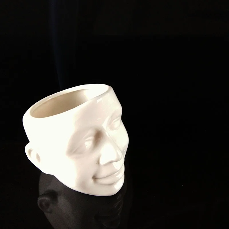 

1 Piece Ceramic Head Statu Aromatherapy Plate Furnace Cone Incense Burner/Holder
