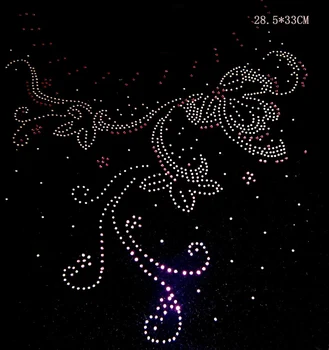 

Clear Crystal Clear Crystal flower necklace DIY strass hotfix Rhinestone applique Pattern motif Iron On Heat transfer Designs