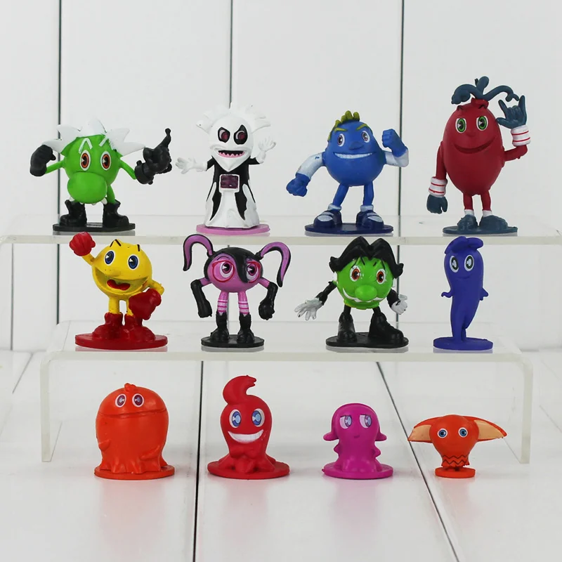 

12pcs/lot Pac-Man and the Ghostly Adventures Pixels pcaman pvc figure toy