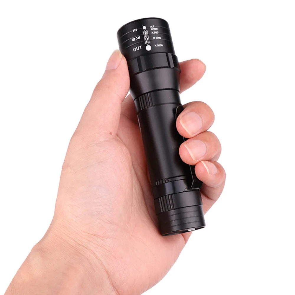 2019 T6 LED flashlight USB rechargeable waterproof flashlight safe night ride flashlight 18650 battery Lighting 500M 40J20 (6)